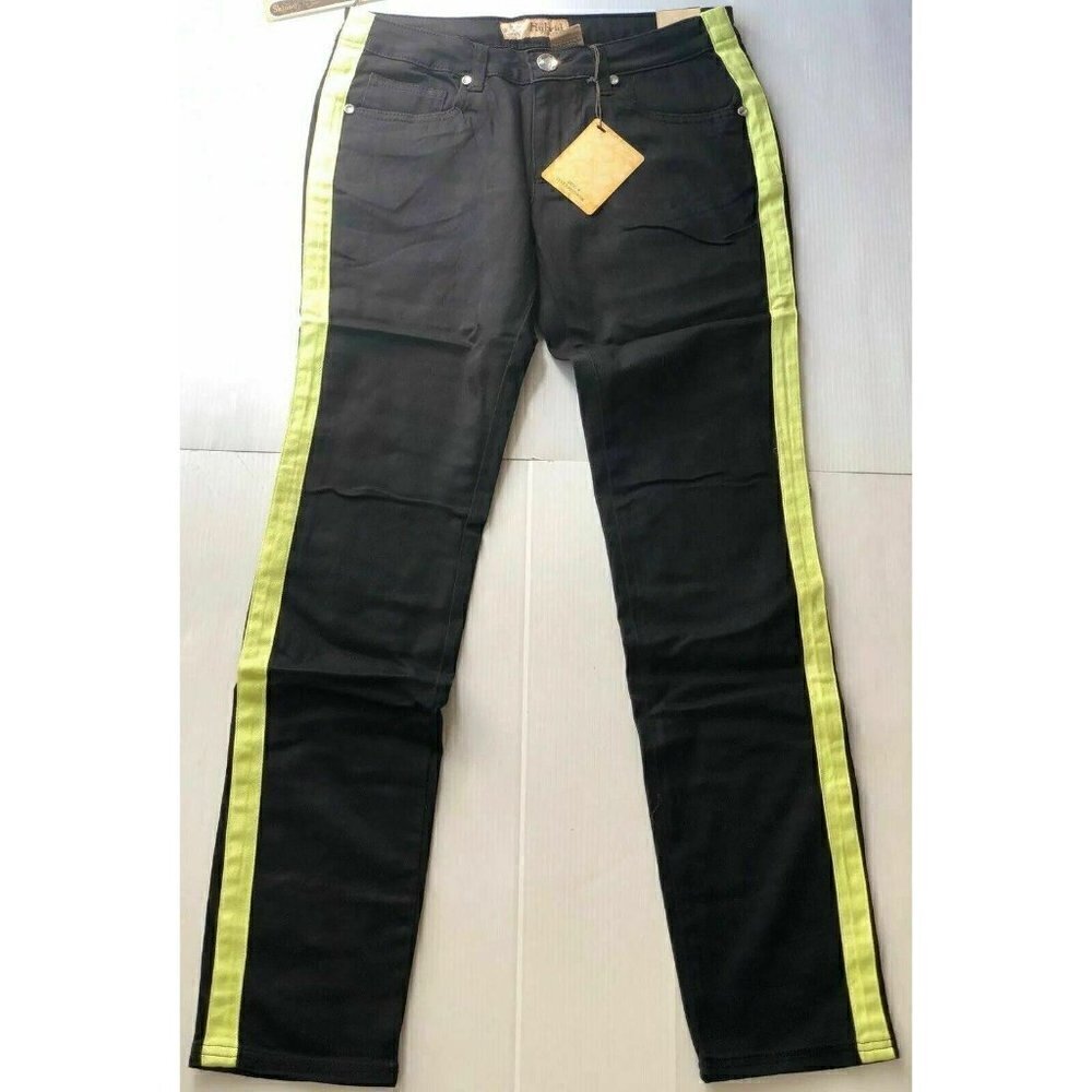 Hybrid & Company Womens Denim Side Stripe Jeans - Picture 1 of 8